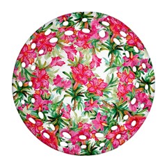 Pink Flowers Ornament (round Filigree) by goljakoff