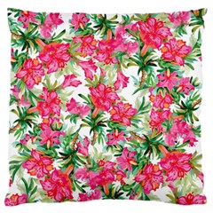 Pink Flowers Large Flano Cushion Case (two Sides) by goljakoff