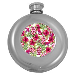 Rose Blossom Round Hip Flask (5 Oz) by goljakoff