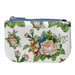 Vintage Flowers Large Coin Purse by goljakoff