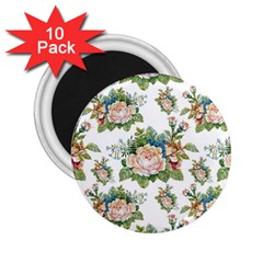 Vintage flowers pattern 2.25  Magnets (10 pack) 