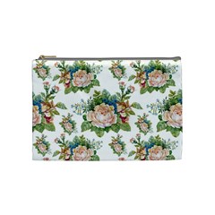 Vintage Flowers Pattern Cosmetic Bag (medium) by goljakoff