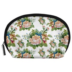 Vintage Flowers Pattern Accessory Pouch (large) by goljakoff