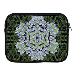 Calm In The Flower Forest Of Tranquility Ornate Mandala Apple Ipad 2/3/4 Zipper Cases by pepitasart