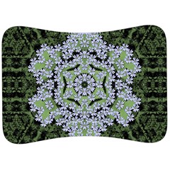 Calm In The Flower Forest Of Tranquility Ornate Mandala Velour Seat Head Rest Cushion by pepitasart