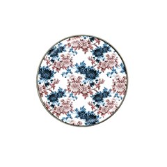 Blue And Rose Flowers Hat Clip Ball Marker (10 Pack) by goljakoff
