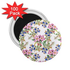 Garden Flowers Pattern 2 25  Magnets (100 Pack)  by goljakoff