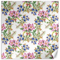 Garden Flowers Pattern Canvas 12  X 12  by goljakoff