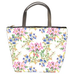Garden flowers pattern Bucket Bag