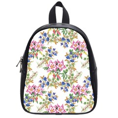 Garden Flowers Pattern School Bag (small) by goljakoff