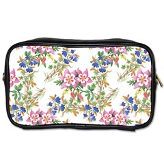 Garden Flowers Pattern Toiletries Bag (two Sides) by goljakoff