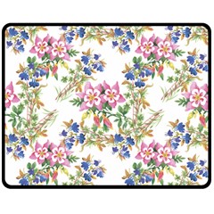 Garden Flowers Pattern Double Sided Fleece Blanket (medium)  by goljakoff