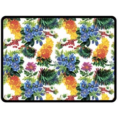 Flowers Pattern Double Sided Fleece Blanket (large)  by goljakoff