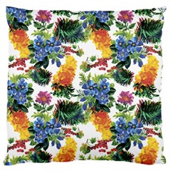 Flowers Pattern Large Flano Cushion Case (one Side) by goljakoff