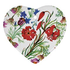 Summer Flowers Heart Ornament (two Sides) by goljakoff