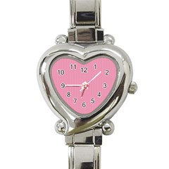 Amaranth Pink & Black - Heart Italian Charm Watch