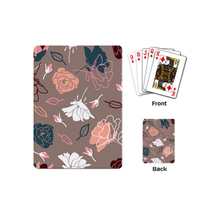 Rose -01 Playing Cards Single Design (Mini)