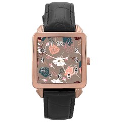 Rose -01 Rose Gold Leather Watch  by LakenParkDesigns