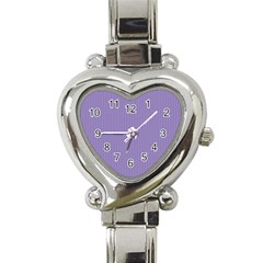 Bougain Villea Purple & Black - Heart Italian Charm Watch by FashionLane