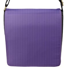 Bougain Villea Purple & Black - Flap Closure Messenger Bag (s) by FashionLane
