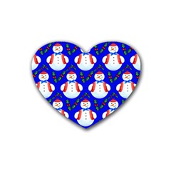 Seamless Snow Cool Heart Coaster (4 Pack)  by HermanTelo