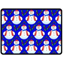 Seamless Snow Cool Double Sided Fleece Blanket (large)  by HermanTelo