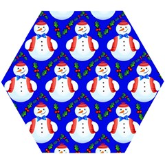 Seamless Snow Cool Wooden Puzzle Hexagon