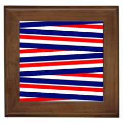 Patriotic Ribbons Framed Tile