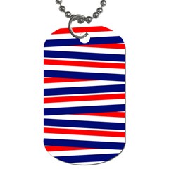 Patriotic Ribbons Dog Tag (one Side) by Mariart