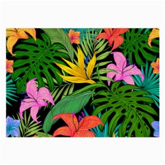 Tropical Greens Leaves Large Glasses Cloth (2 Sides)