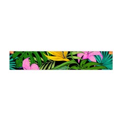 Tropical Greens Leaves Flano Scarf (mini) by Alisyart