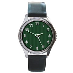 Eden Green & White - Round Metal Watch by FashionLane