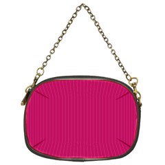 Peacock Pink & White - Chain Purse (two Sides)