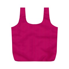 Peacock Pink & White - Full Print Recycle Bag (m)