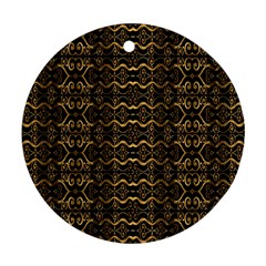 Luxury Golden Oriental Ornate Pattern Ornament (Round)