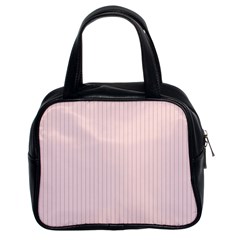 Soft Bubblegum Pink & Black - Classic Handbag (two Sides)