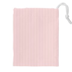 Soft Bubblegum Pink & Black - Drawstring Pouch (5xl)