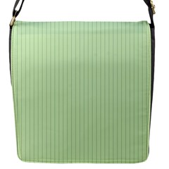 Tea Green & Black - Flap Closure Messenger Bag (s)