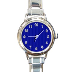 Admiral Blue & White - Round Italian Charm Watch