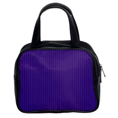 Spanish Violet & White - Classic Handbag (Two Sides)