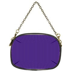 Spanish Violet & White - Chain Purse (One Side)
