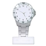 Brilliant White & Black - Plastic Nurses Watch Front