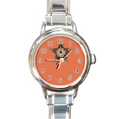 Star Butterfly - By Larenard Round Italian Charm Watch by LaRenard