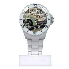 Abandoned Old Car Photo Plastic Nurses Watch by dflcprintsclothing