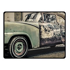 Abandoned Old Car Photo Fleece Blanket (small) by dflcprintsclothing