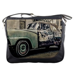 Abandoned Old Car Photo Messenger Bag by dflcprintsclothing