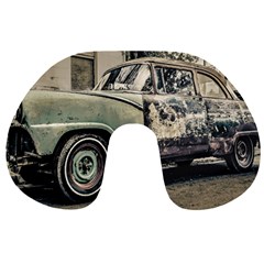 Abandoned Old Car Photo Travel Neck Pillow by dflcprintsclothing