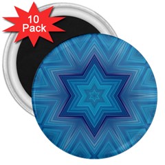 Blue Star 3  Magnets (10 Pack)  by Dazzleway