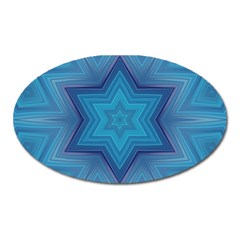 Blue Star Oval Magnet by Dazzleway