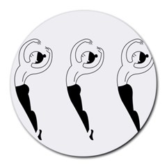 Classical Ballet Dancers Round Mousepads
